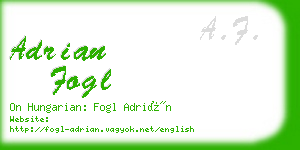 adrian fogl business card